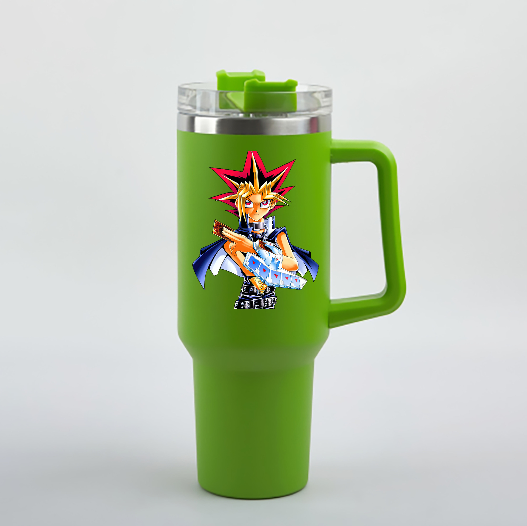 （画像用） 遊☆戯☆王 Yu-Gi-Oh! 1200mL車用タンブラー - クリスタルステッカー（プラスチックストロー付き）